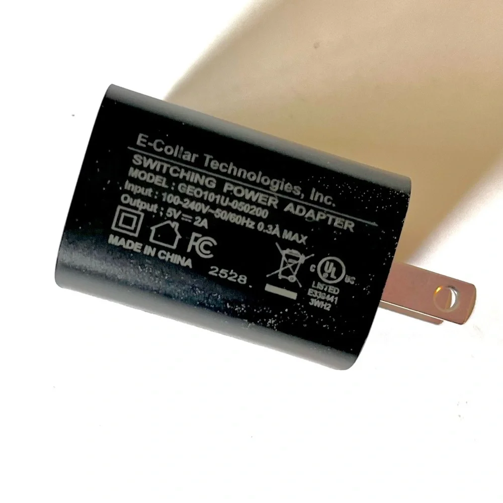 🍀 FREE* 🔌 USB Wall Tap Charging Block eCollar Technologies Black 5V 2A Charger